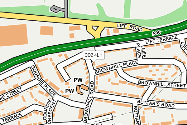 DD2 4LH map - OS OpenMap – Local (Ordnance Survey)