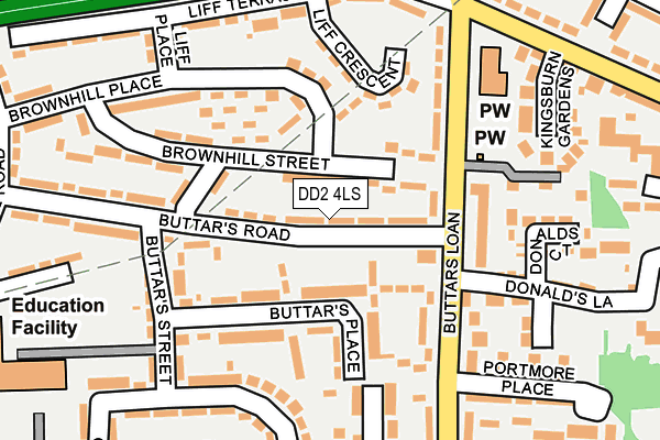DD2 4LS map - OS OpenMap – Local (Ordnance Survey)