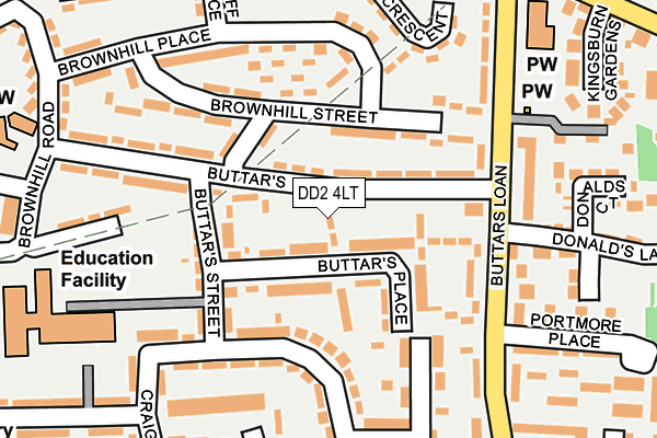 DD2 4LT map - OS OpenMap – Local (Ordnance Survey)