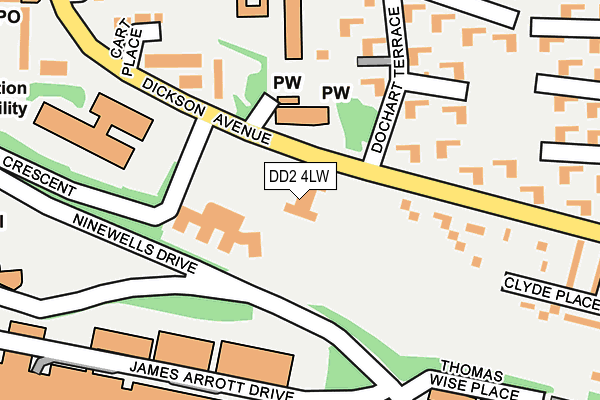 DD2 4LW map - OS OpenMap – Local (Ordnance Survey)