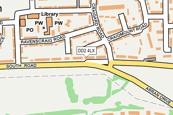 DD2 4LX map - OS OpenMap – Local (Ordnance Survey)