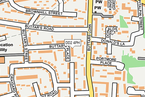 DD2 4PH map - OS OpenMap – Local (Ordnance Survey)