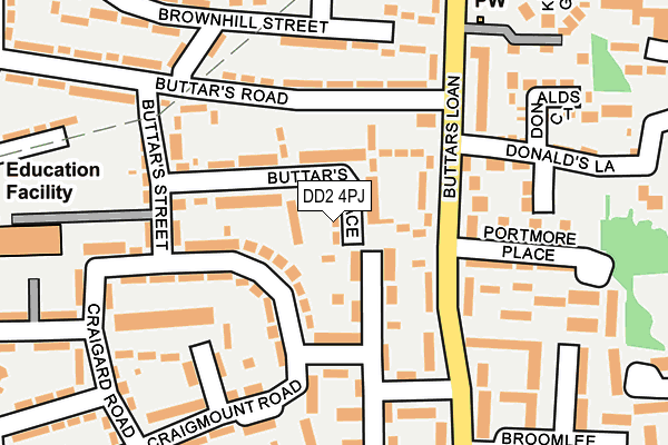 DD2 4PJ map - OS OpenMap – Local (Ordnance Survey)