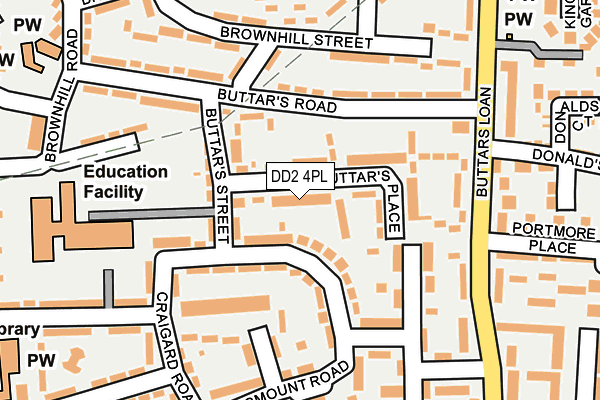 DD2 4PL map - OS OpenMap – Local (Ordnance Survey)