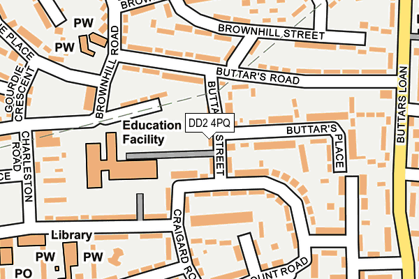 DD2 4PQ map - OS OpenMap – Local (Ordnance Survey)