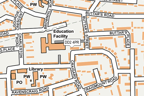 DD2 4PR map - OS OpenMap – Local (Ordnance Survey)