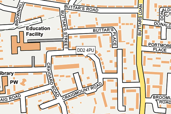 DD2 4PU map - OS OpenMap – Local (Ordnance Survey)