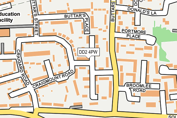 DD2 4PW map - OS OpenMap – Local (Ordnance Survey)