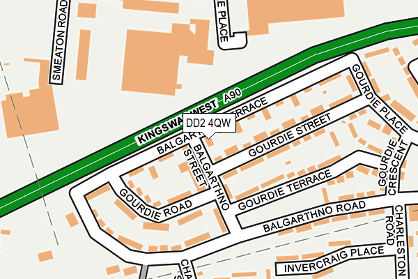 DD2 4QW map - OS OpenMap – Local (Ordnance Survey)