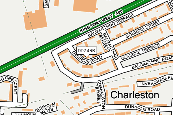 DD2 4RB map - OS OpenMap – Local (Ordnance Survey)