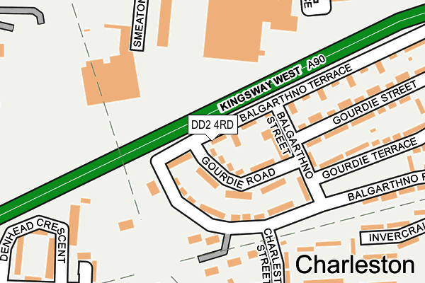DD2 4RD map - OS OpenMap – Local (Ordnance Survey)