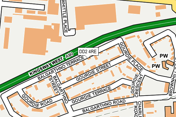DD2 4RE map - OS OpenMap – Local (Ordnance Survey)