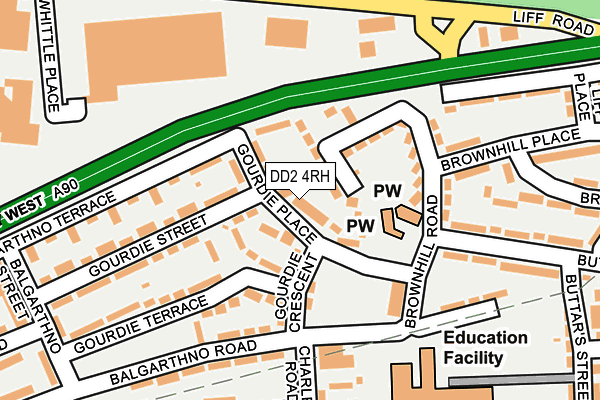 DD2 4RH map - OS OpenMap – Local (Ordnance Survey)