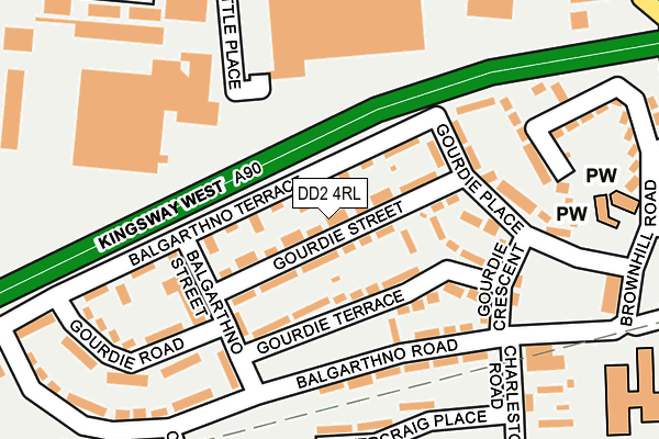 DD2 4RL map - OS OpenMap – Local (Ordnance Survey)