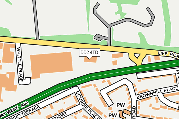 DD2 4TD map - OS OpenMap – Local (Ordnance Survey)