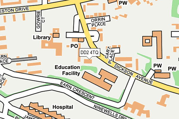 DD2 4TQ map - OS OpenMap – Local (Ordnance Survey)
