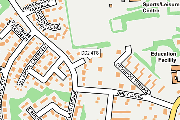 DD2 4TS map - OS OpenMap – Local (Ordnance Survey)