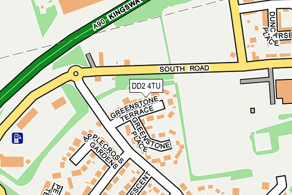 DD2 4TU map - OS OpenMap – Local (Ordnance Survey)