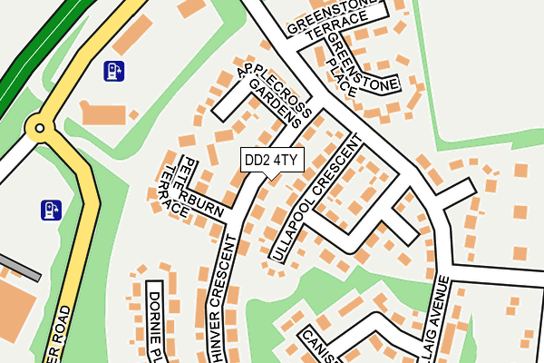 DD2 4TY map - OS OpenMap – Local (Ordnance Survey)
