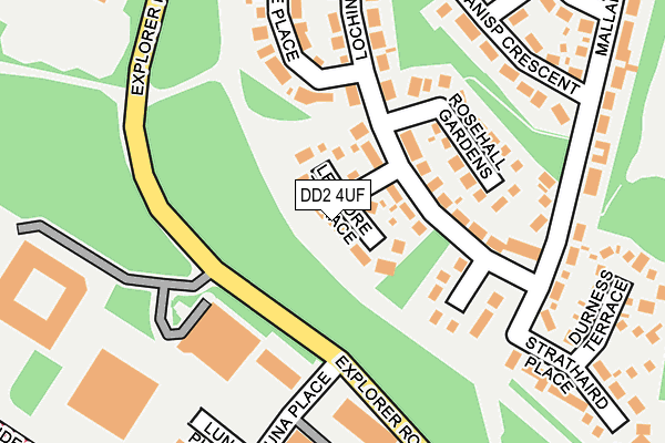 DD2 4UF map - OS OpenMap – Local (Ordnance Survey)