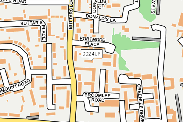 DD2 4UP map - OS OpenMap – Local (Ordnance Survey)