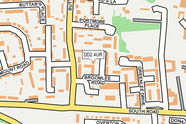 DD2 4UR map - OS OpenMap – Local (Ordnance Survey)