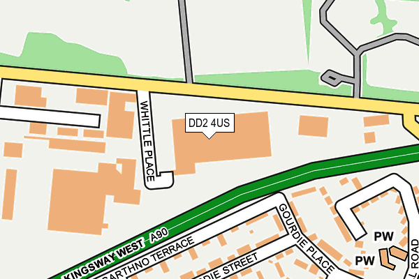 DD2 4US map - OS OpenMap – Local (Ordnance Survey)