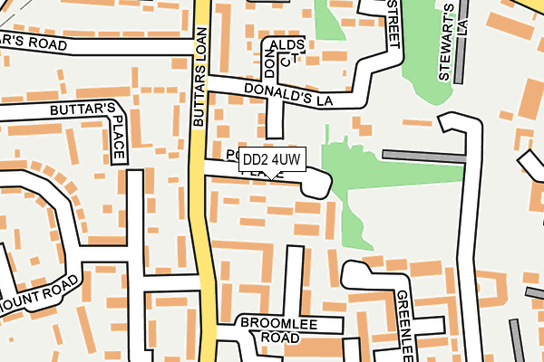 DD2 4UW map - OS OpenMap – Local (Ordnance Survey)