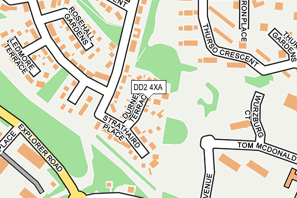 DD2 4XA map - OS OpenMap – Local (Ordnance Survey)