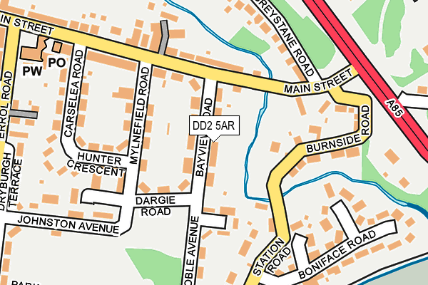 DD2 5AR map - OS OpenMap – Local (Ordnance Survey)