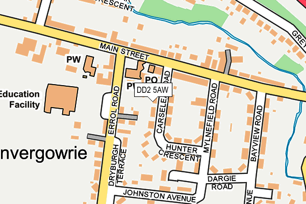 DD2 5AW map - OS OpenMap – Local (Ordnance Survey)