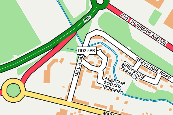 DD2 5BB map - OS OpenMap – Local (Ordnance Survey)