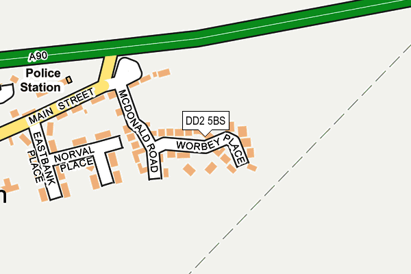 DD2 5BS map - OS OpenMap – Local (Ordnance Survey)