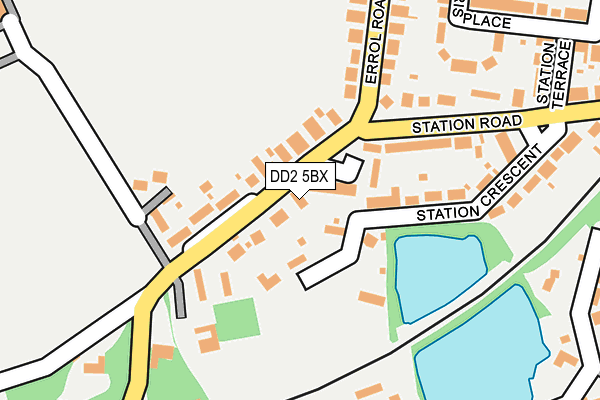 DD2 5BX map - OS OpenMap – Local (Ordnance Survey)