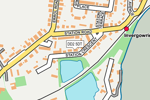 DD2 5DT map - OS OpenMap – Local (Ordnance Survey)