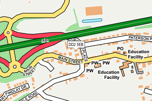 DD2 5EB map - OS OpenMap – Local (Ordnance Survey)