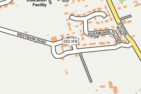 DD2 5FB map - OS OpenMap – Local (Ordnance Survey)
