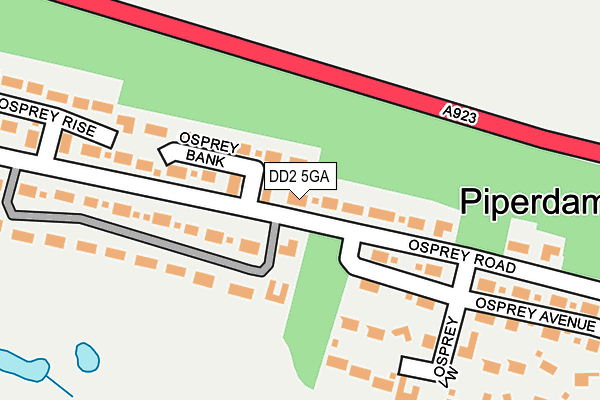 DD2 5GA map - OS OpenMap – Local (Ordnance Survey)