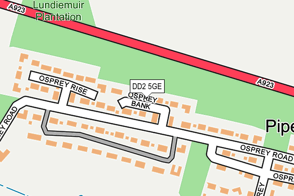 DD2 5GE map - OS OpenMap – Local (Ordnance Survey)