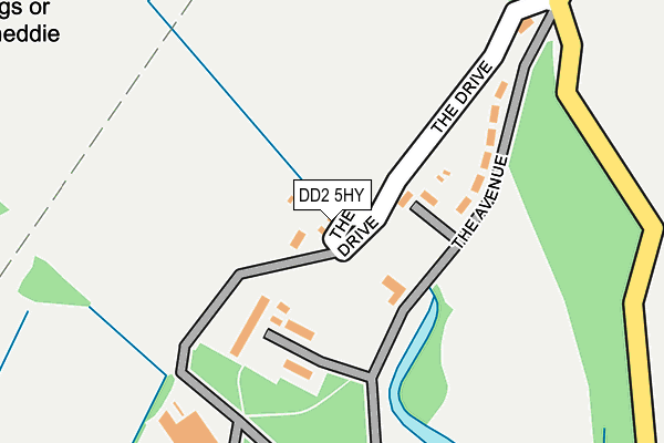 DD2 5HY map - OS OpenMap – Local (Ordnance Survey)