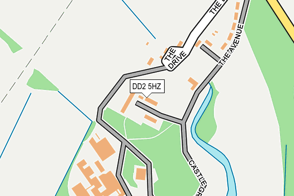 DD2 5HZ map - OS OpenMap – Local (Ordnance Survey)
