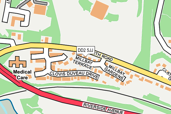 DD2 5JJ map - OS OpenMap – Local (Ordnance Survey)