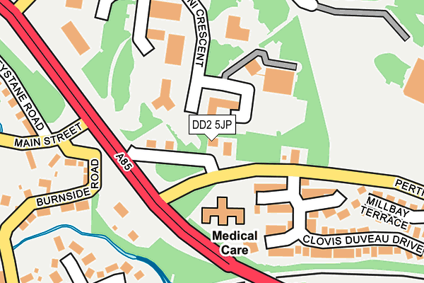 DD2 5JP map - OS OpenMap – Local (Ordnance Survey)
