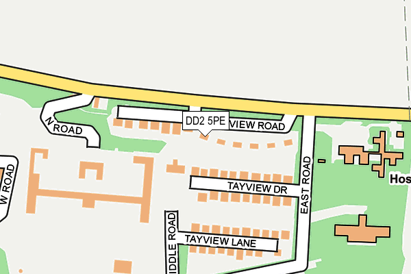 DD2 5PE map - OS OpenMap – Local (Ordnance Survey)