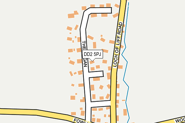 DD2 5PJ map - OS OpenMap – Local (Ordnance Survey)