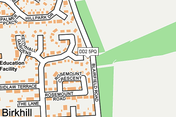 DD2 5PQ map - OS OpenMap – Local (Ordnance Survey)