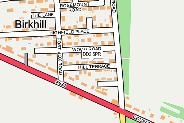 DD2 5PR map - OS OpenMap – Local (Ordnance Survey)