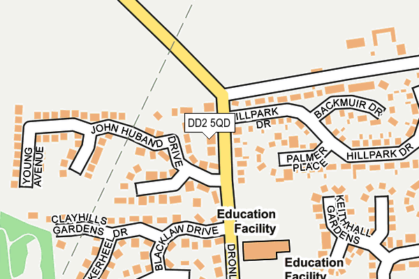 DD2 5QD map - OS OpenMap – Local (Ordnance Survey)