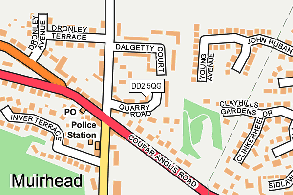 DD2 5QG map - OS OpenMap – Local (Ordnance Survey)
