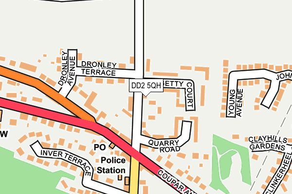 DD2 5QH map - OS OpenMap – Local (Ordnance Survey)